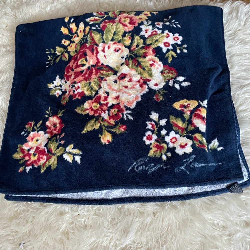 Ralph Lauren Navy Floral beach towel